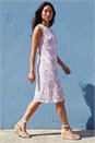 Lilac Petite Floral Lace Shift Dress, Image 2 of 4