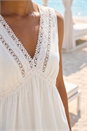 Ivory  Dusk Trim Detail V-Neck Top, Image 4 of 4
