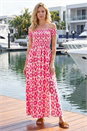 PINK Aztec Bardot Dress, Image 1 of 4