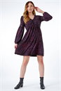 Black Floral Ladder Lace Sleeve Dress, Image 1 of 5
