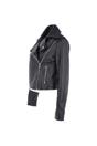 Black Ashwood Leather Black 'Brooklyn' Short Leather Biker Jacket, Image 3 of 5