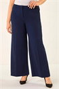Navy  Curve Tailored Wide Leg Stretch Trouser, Image 4 of 5
