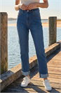 Indigo Petite Turn Up Pocket Jeans, Image 1 of 4