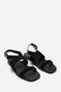 Black Canopy Cross Over Strap Sandal, Image 4 of 6