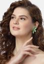 Pale Green AVANT-GARDE PARIS Pale Green Floral Stud Earrings, Image 4 of 5