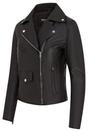 Black Classic Brando Biker Leather Jacket, Image 4 of 8