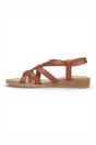 Brown Womens "April" Micro Wedge Strappy Sandals, Image 5 of 6
