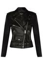Black Womens Leather Biker Jacket - Mansfield, Image 1 of 4