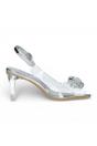 Silver Women’s Crystal Heel Sandals - Mira 01, Image 1 of 7