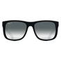 Black Ray-Ban Black Rectangle Rubber Black Silver Mirror Polarized RB4165 Justin, Image 1 of 3