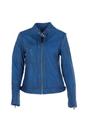 Blue 'Kore' Real Leather Biker Jacket, Image 2 of 5