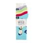 Multi 5 Pack Ladies Jacquard Patterned Crew Socks, Image 3 of 3