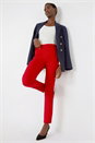 Red 31' Denim Stretch Elastic Waist Jegging , Image 1 of 5