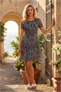 Black Printed Mesh Dress, Image 2 of 4