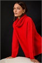 Red Textured Cowl Neck Jumper, Image 6 of 7