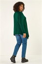 Green Curve Waterfall Front Cardigan, Image 3 of 5