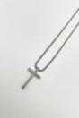 Silver Cross Pendant Necklace in Silver, Image 1 of 4