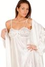 Ivory Camille Lingerie Ivory Satin Chemise And Wrap Set, Image 4 of 5