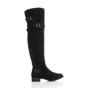 Black Low Heel Riding Over The Knee Boots, Image 2 of 8