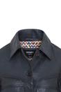 Navy Retro Biker Leather Jacket - Kopervik, Image 5 of 6