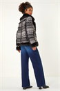 Grey Dusk Faux Fur Jaquard Aviator, Image 3 of 5