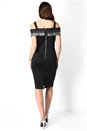 Black Hotfix Cold Shoulder Dress, Image 2 of 4