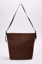 Brown Suede and Leather Panel Shoulder Bag, Image 5 of 5