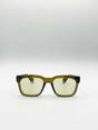 Green Square Sunglasses in Green, Image 1 of 7