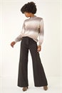 Black Soft Faux Suede Trousers, Image 3 of 5