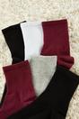 Multi 6 Pack Cotton Ribbed Knit Crew Socks, Image 2 of 3