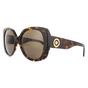Brown Square Havana Dark Brown Sunglasses, Image 2 of 6
