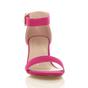 Fuchsia AJVANI Fuchsia Mid Block Heel Ankle Strap Sandals, Image 6 of 6