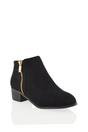 Black XY LONDON Black 'Alberto' Low Heel Zip Up Ankle Boots, Image 3 of 4