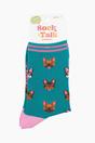 Teal French Bulldogs Bamboo Socks - Teal, Image 4 of 4