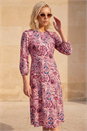 PINK Petite Abstract Print Midi Dress, Image 2 of 4