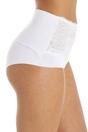 White High Waist Seamless Floral Briefs, Image 2 of 4