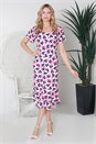 Cerise Julianna Abstract Spot Tiered Midi Dress, Image 3 of 3