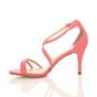 Coral AJVANI Coral High Heel Crossed Straps Buckle Strappy Sandals, Image 3 of 6