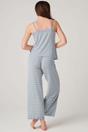 Light Blue "Cornish" Bamboo Lace Camisole Pyjama Set, Image 3 of 4