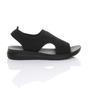 Black AJVANI Black Slingback Diamante Summer Holiday Comfort Sandals, Image 2 of 5
