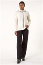 Ivory Funnel Neck Seam Detail Jumper, Image 2 of 5