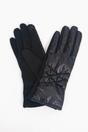 Black Metallic Touch Screen Winter Gloves, Image 2 of 4