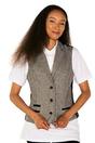 Light Grey Infinity Leather Light Grey Tweed 1920s Herringbone Light Grey Waistcoat, Image 2 of 5