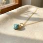 Gold Raw Turquoise December Birthstone Gold Plated Necklace, Image 1 of 4