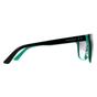Black Calvin Klein Black Rectangle Black Teal Grey Gradient Sunglasses, Image 4 of 4