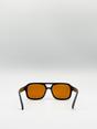 Orange 70's Navigator Sunglasses With Orange Lenses, Image 4 of 4