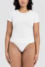 White Basic Sculpting T-Shirt Smooth Fit, Image 4 of 5