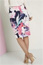 Multi  Floral Digital Scuba Skirt, Image 3 of 3