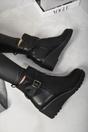 Black Isabel Side Zip Low Wedge Chelsea Ankle Boots, Image 1 of 4