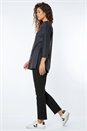 Black Floral Embellished Tunic Top , Image 3 of 5